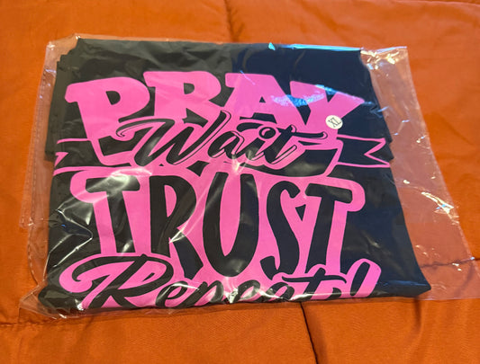 Pray • Wait • Trust • Repeat — Women’s V-Neck T-Shirt