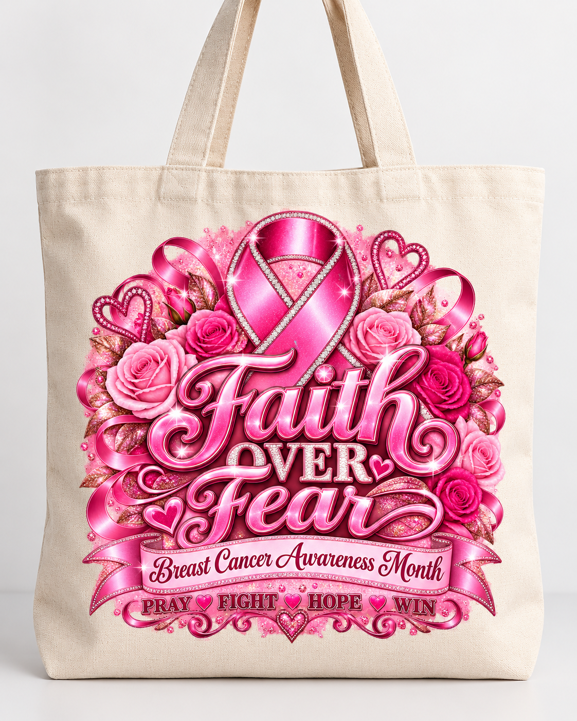 Faith over Fear Canvas Tote