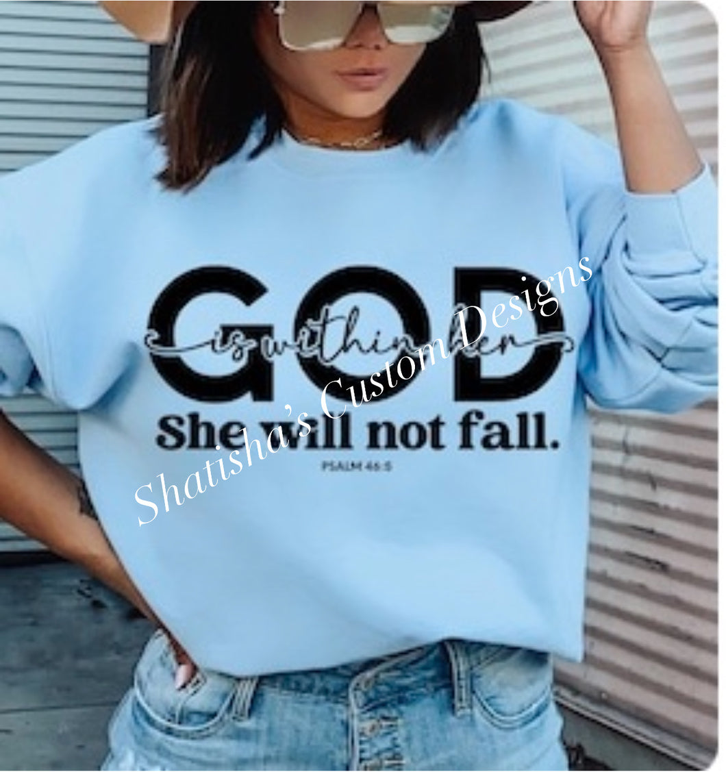 GOD is within her, she will not fall.